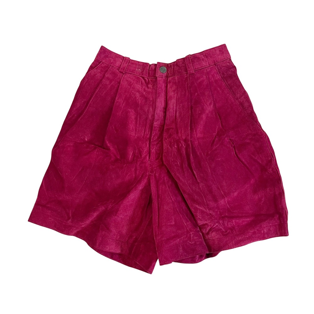 Vintage The Limited 90s Suede Leather Pleated Shorts High Rise Women Size 4